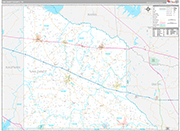 Van Zandt Wall Map Premium Style